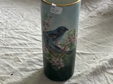 Limoges Bird Vase