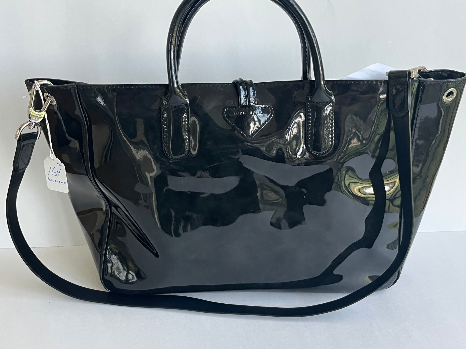 LONGCHAMP Black Plastic Handbag (1 of 4)