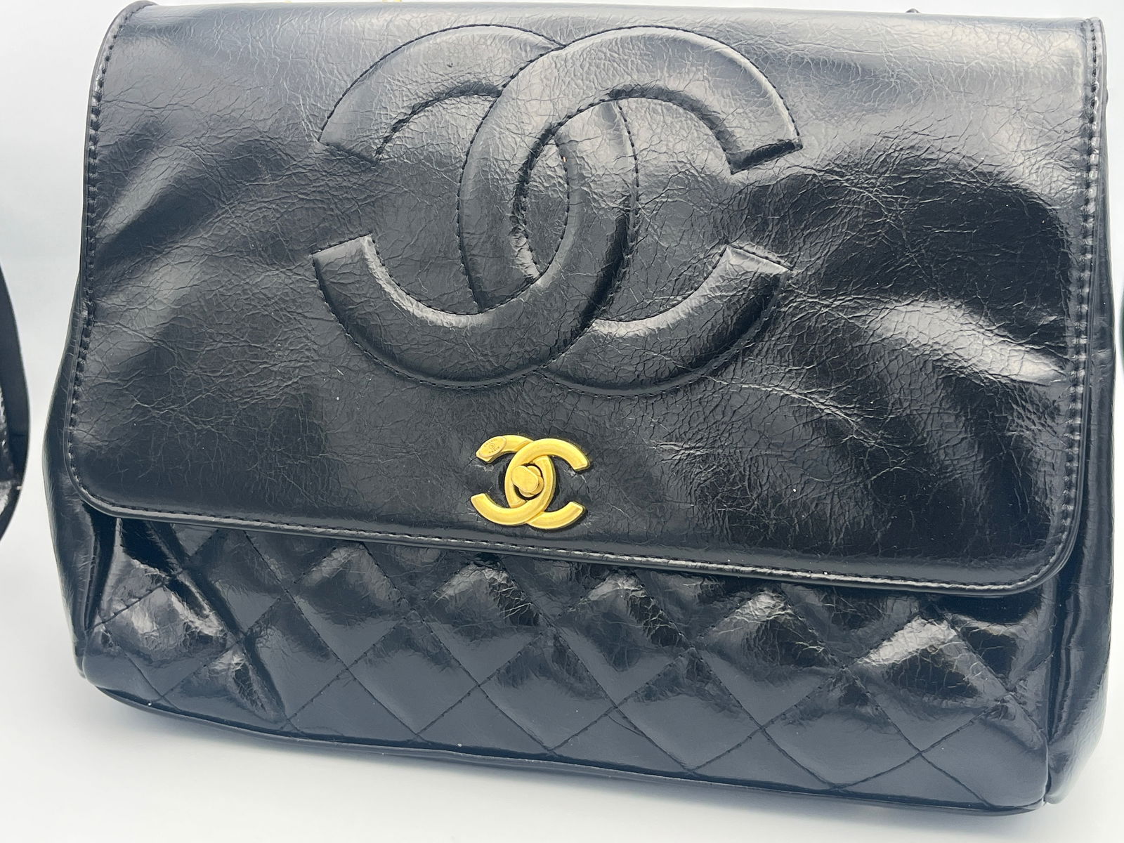 Chanel Knock0ff Blk.Handbag (1 of 4)