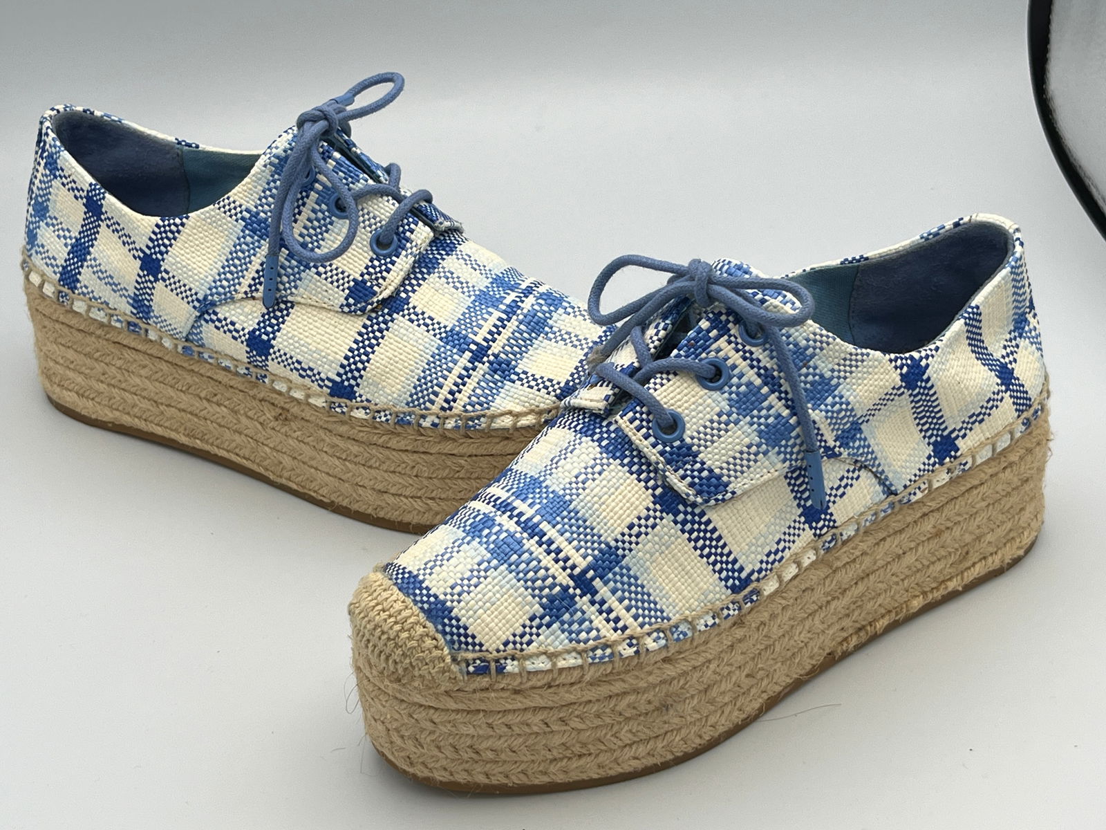 Tory Burch Blue Plaid Shoes (1 of 4)