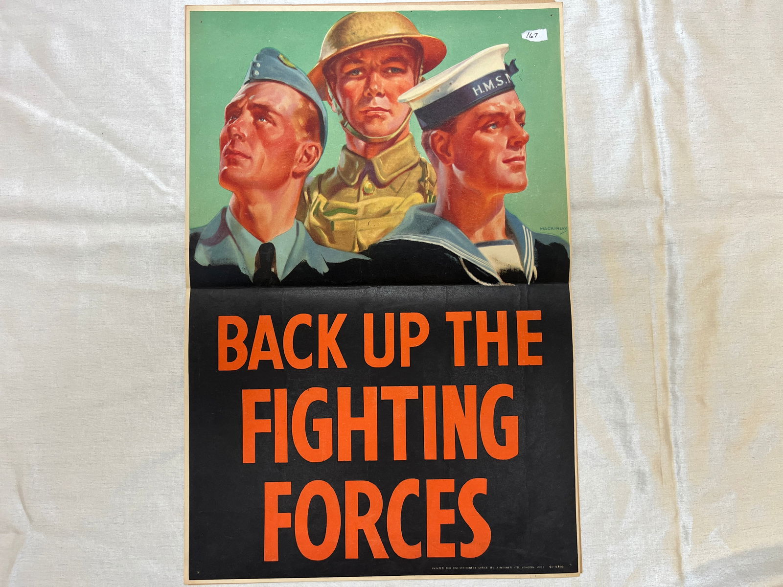 WW11 Poster'Backup Fighting Forces' (1 of 2)