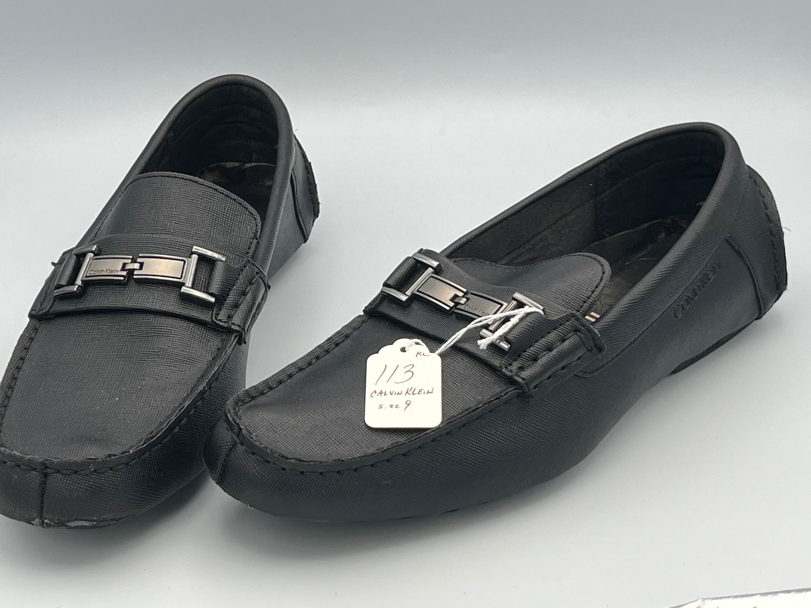Calvin Klein Magnus Black Leather Shoes: Calvin Klein Magnus Black Leather Shoes size 910805Good-New