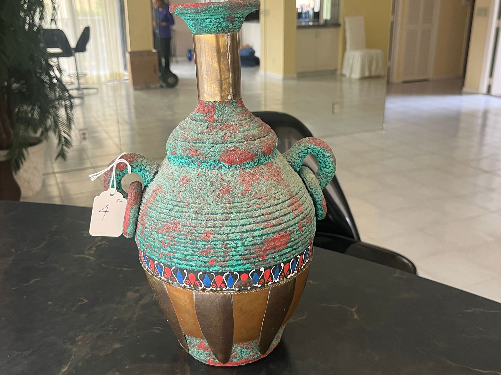 Tibetan  Silver/Copper Stoneware (1 of 2)