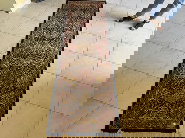 Black/Beige Area Rug Runner