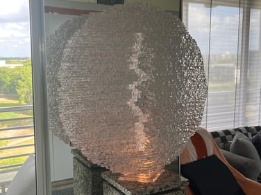 Sunwaves by Terry Balle Illuminated Acrylic Sculpture