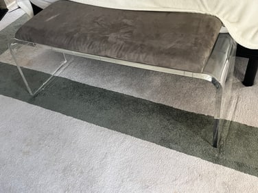 Lucite/Acrylic End Bed Bench