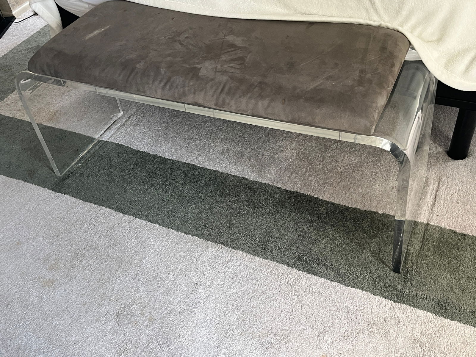 Lucite/Acrylic End Bed Bench (1 of 1)