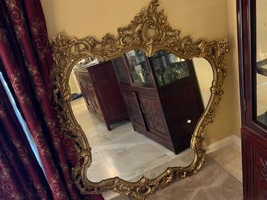 VTG Gold Metal Wall Mirror