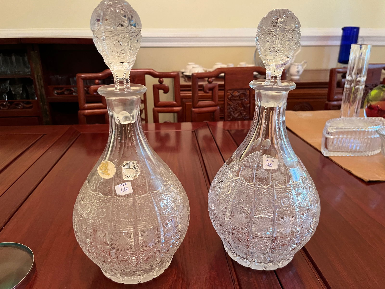 Pair Crystal Decanters (1 of 4)