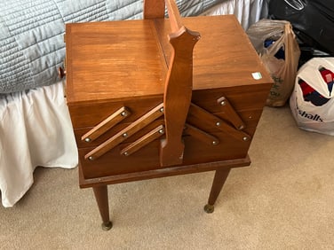 Mid Cent, Accordian Sewing Box
