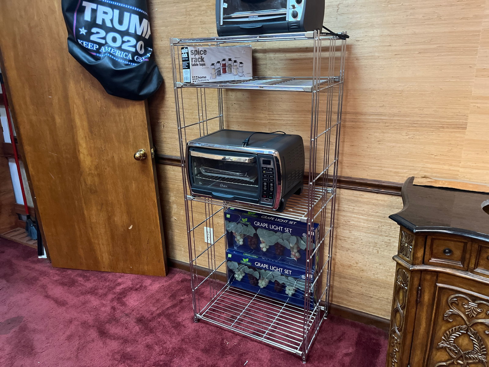 Chrome Bakers Stand: Chrome Bakers Stand, 61h x 24w x 15d