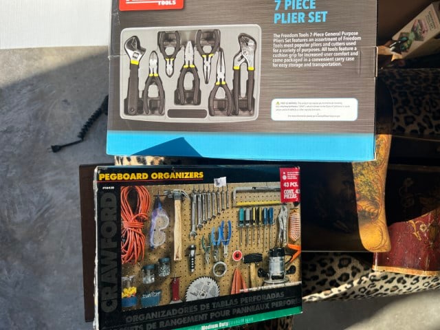 Tools & Peg Boards Organizer: Tools & Peg Boards Organizer New in Original Boxes