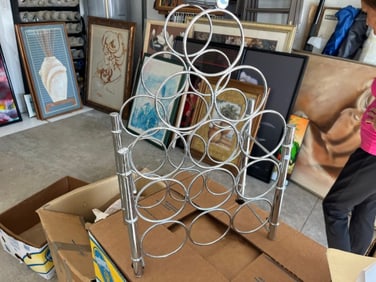 Chrome Wine Bottle Stand
