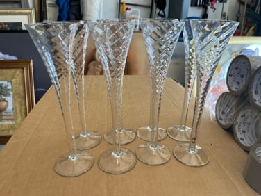 8-Champagne 10"h Flutes