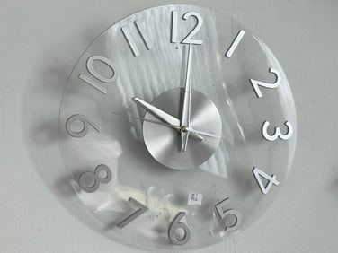 Plastic 12"dia. Wall Clock