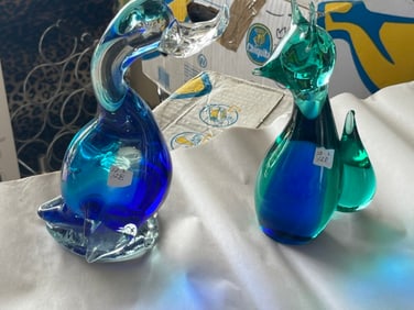 Art Glass Duck & Fox