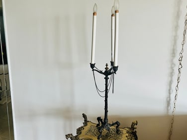 Fr. Bronze Empire Lighted Candelabrum