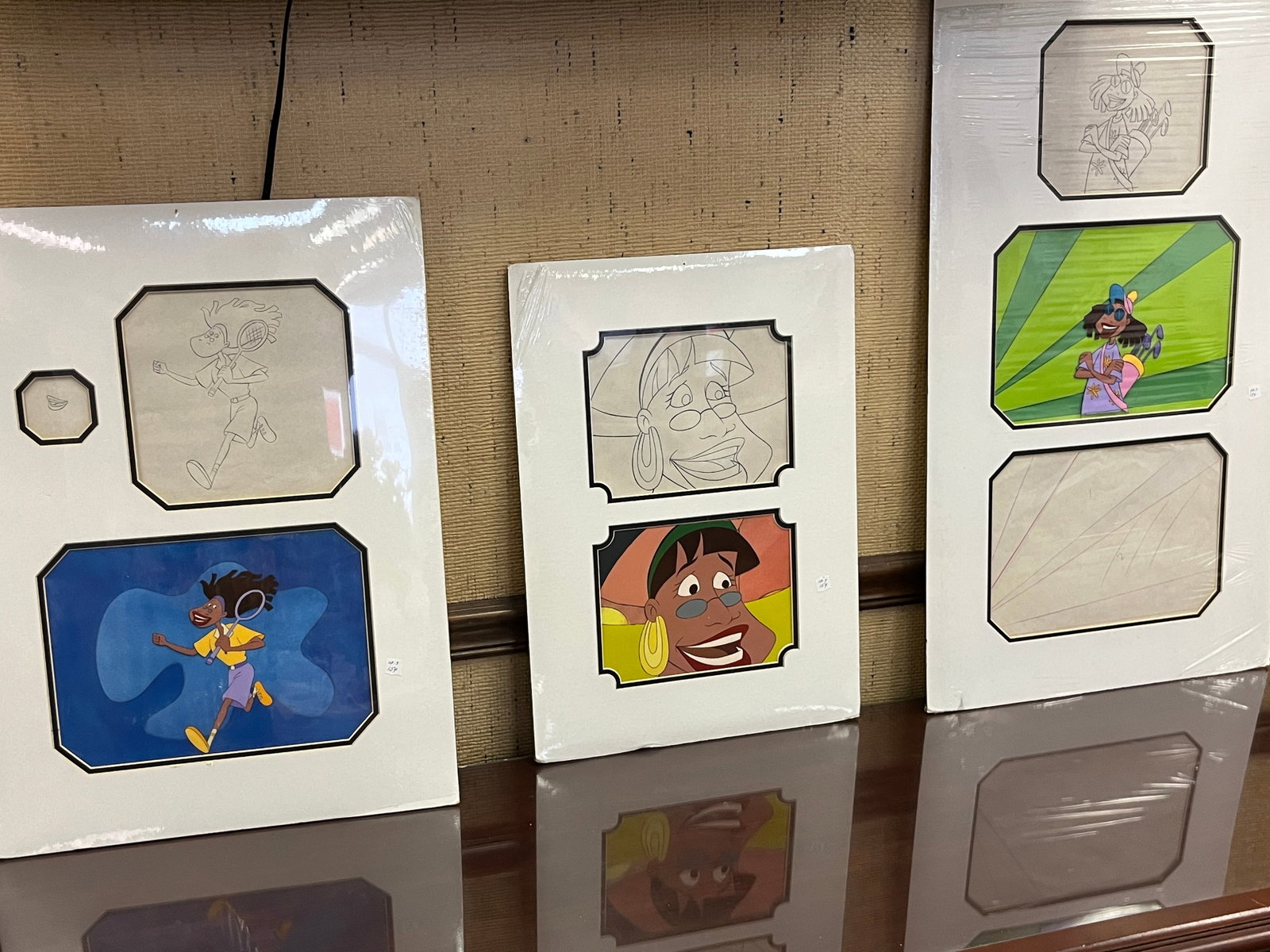 3-Original Production Cells: 3-Original Production Cells, Mama Odie-Penny Proud-Pumbaa