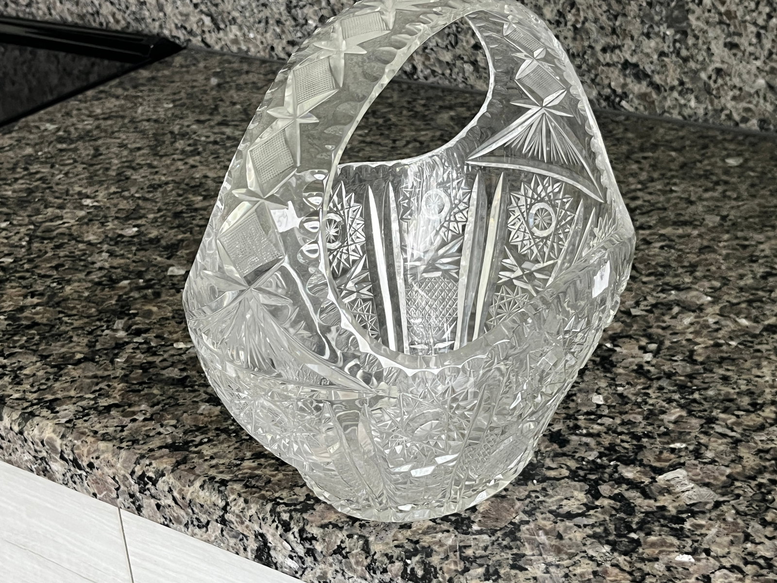 Cut Crystal Basket: Cut Crystal Basket