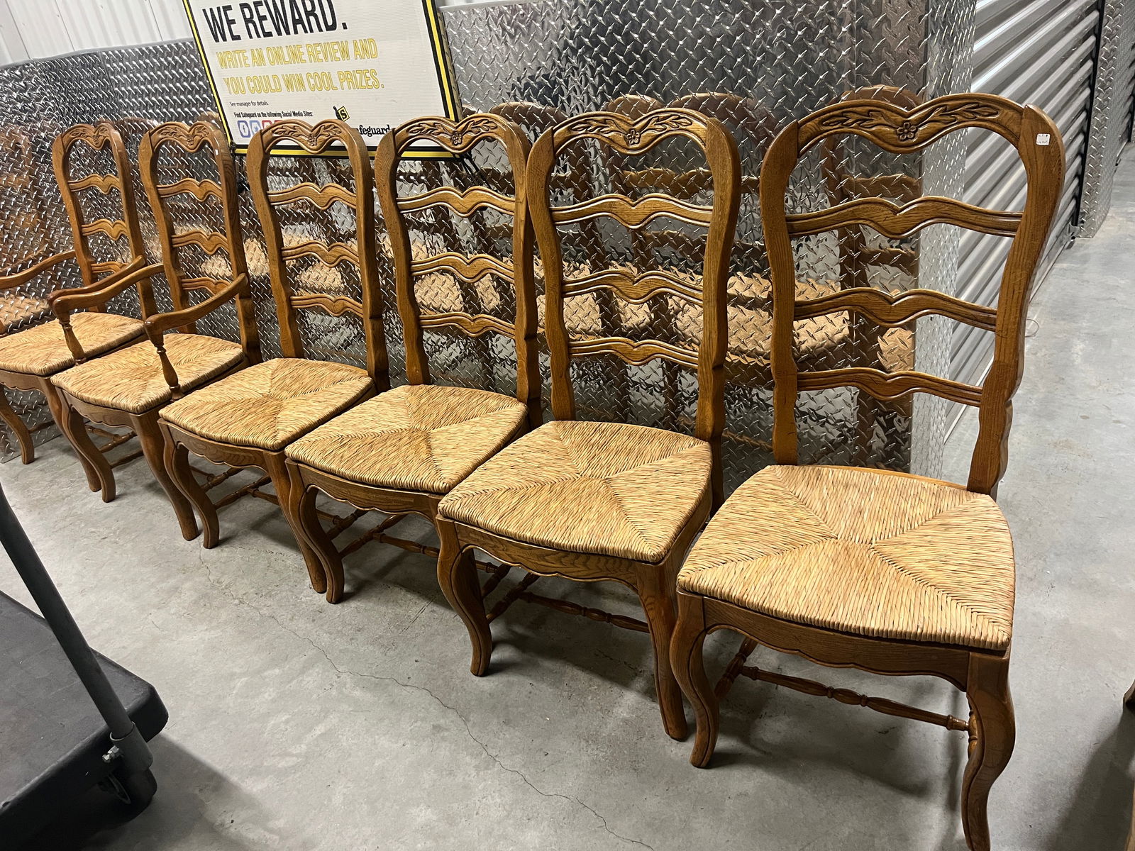 6-Rush Seat Chairs: 6-Rush Seat Chairs