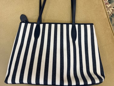 KATE SPADE Blue & White Stripe Tote/Bag