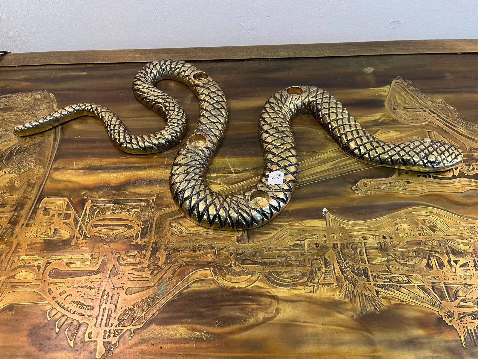 Brass Snake Candle Holder (1 of 2)