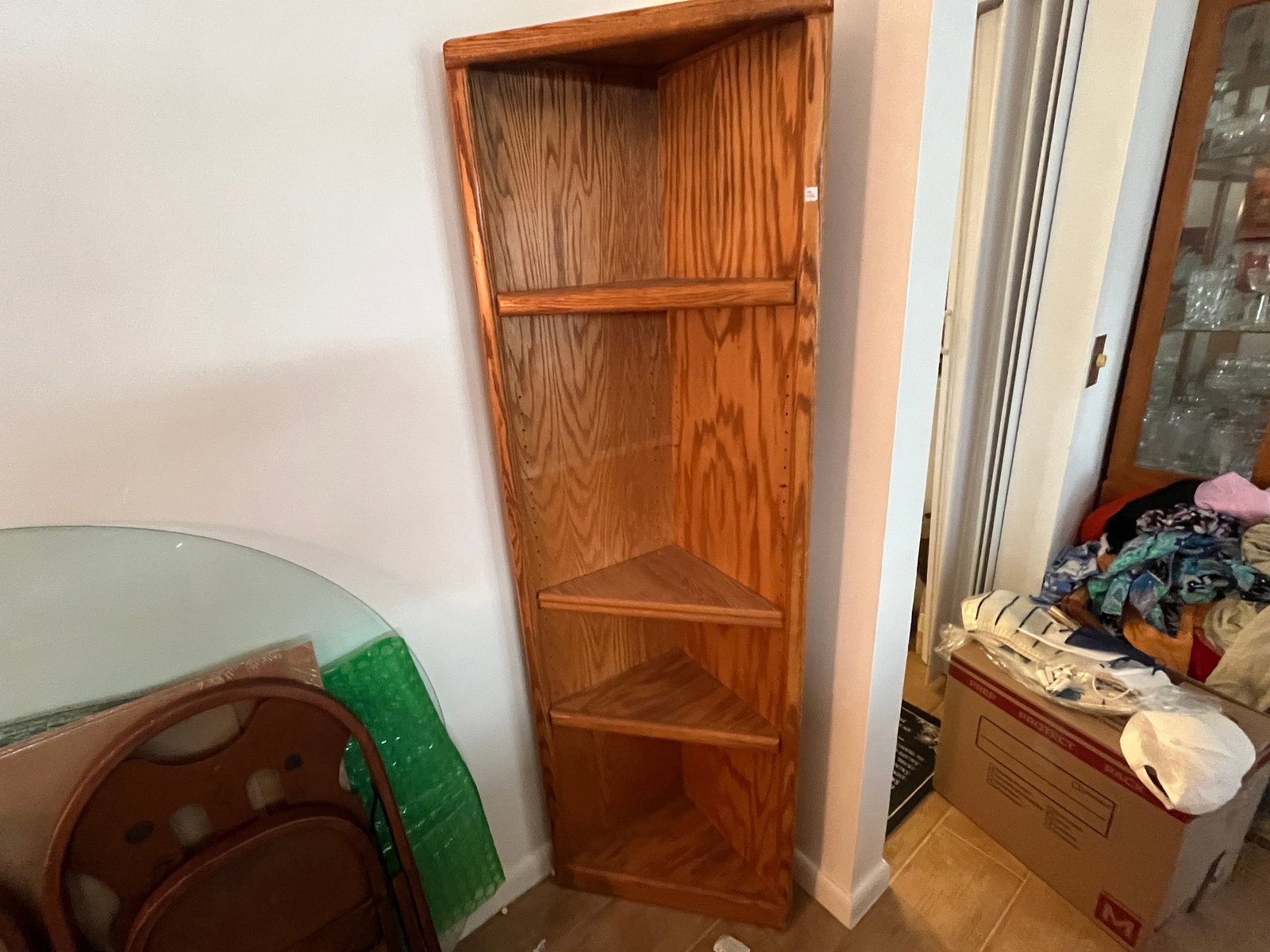 VTG Pine Corner Cabinet: VTG Pine Corner Cabinet, 71h x 16d