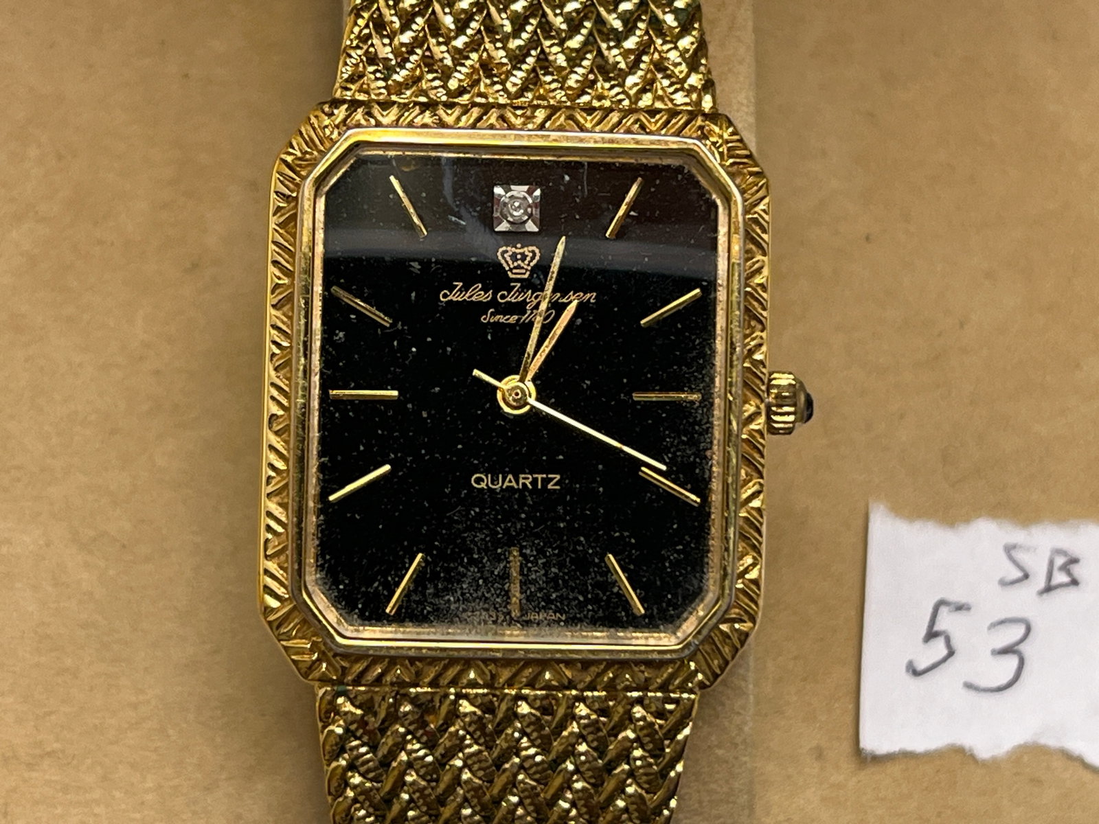 Jules Jurgensen Gold Ban Watch: Gentleman's Jules Jurgensen Gold Ban Watch (needs battery)