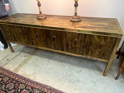 Bernhard Rohne for Mastercraft MCM Credenza c.1970's: MCM Acid Etched Credenza by Bernhard Rohne product by Mastercraft c.1970's, 30"h x 75.5"w x 21.5"d (we found this in a warehouse)Needs minor restoration to be pristine but, at the price you'll pay at