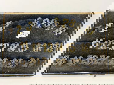 VTG Set of Metal Numbers