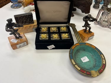 Godinger Place Card Holders-Musicans-Wailing Wall-Ash Tray-(Israel)