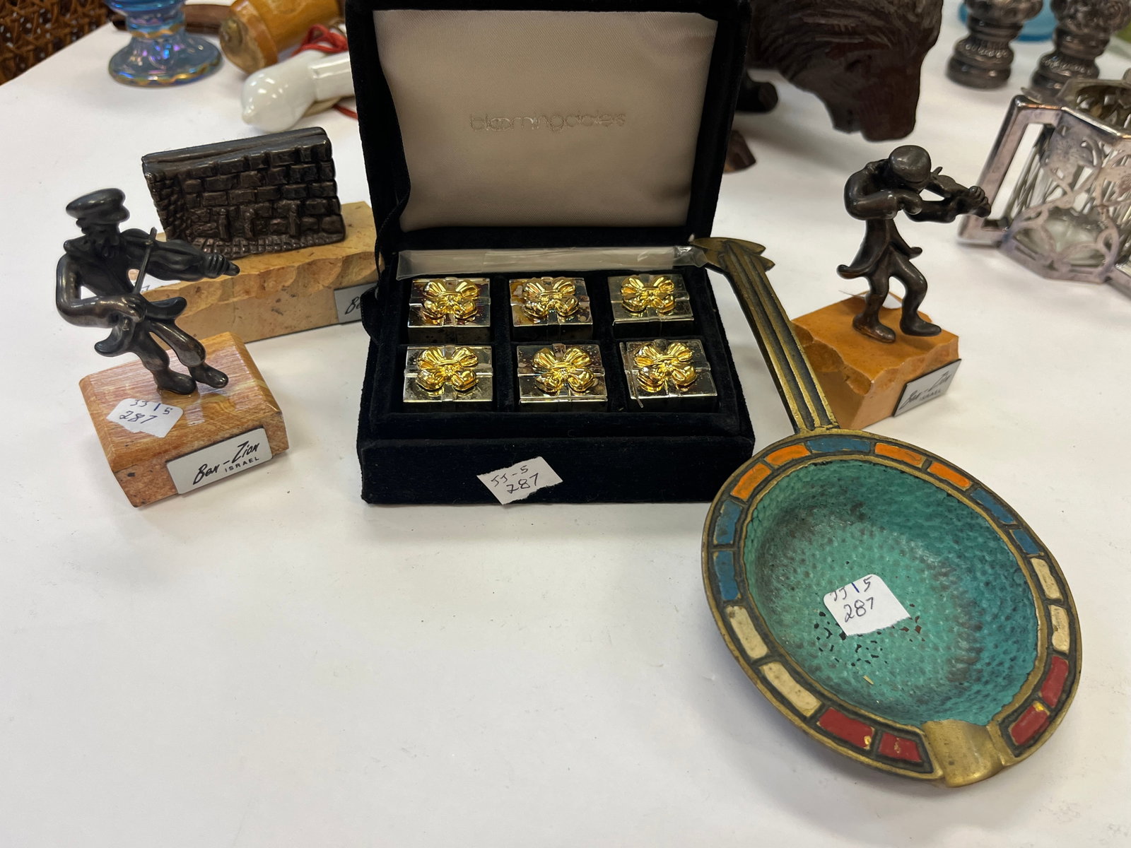 Godinger Place Card Holders-Musicans-Wailing Wall-Ash Tray-(Israel): Godinger Place Card Holders-Musicans-Wailing Wall-Ash Tray-(Israel)