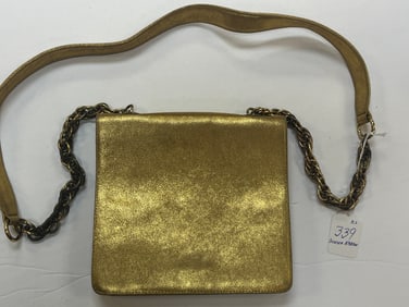 Donna Karan Gold Clutch Bag