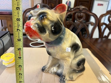 Antique Chaulkware Boston Terrier