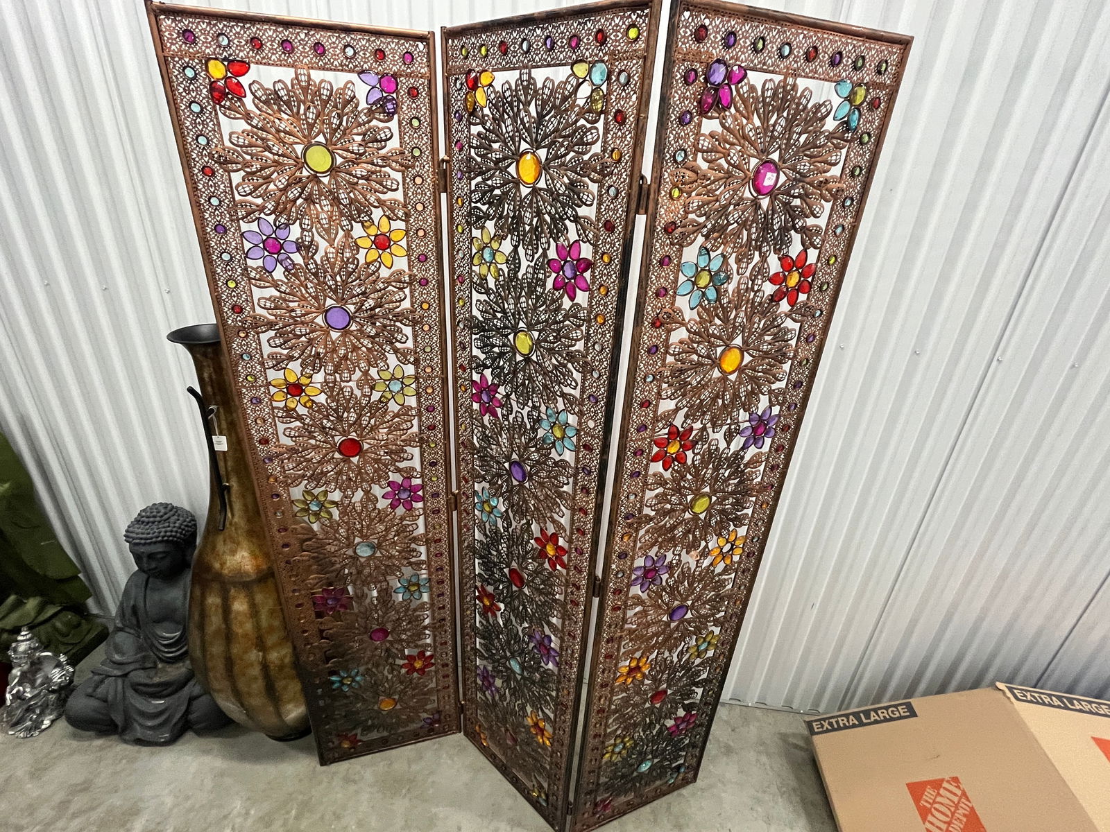 3-Panel Copper Divider Screen (1 of 2)