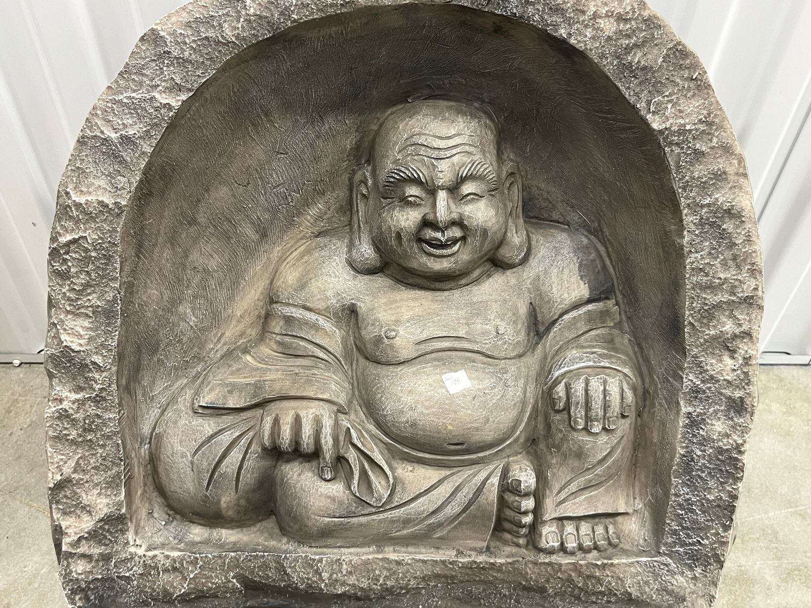Sleeping Buddha: Buddha cast resin in Faux Stone, 20h x 19wnx 10d