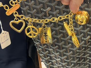 MOSCHINO Gold Link Belt w/Charms