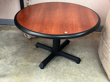 Plymold Top Cocktail Table with Steel Base by Foldcraft Co.