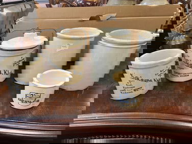 6-Assorted Antique Stoneware Crocks