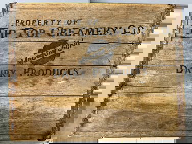 Antique Tip Top Creamery Co. Crate
