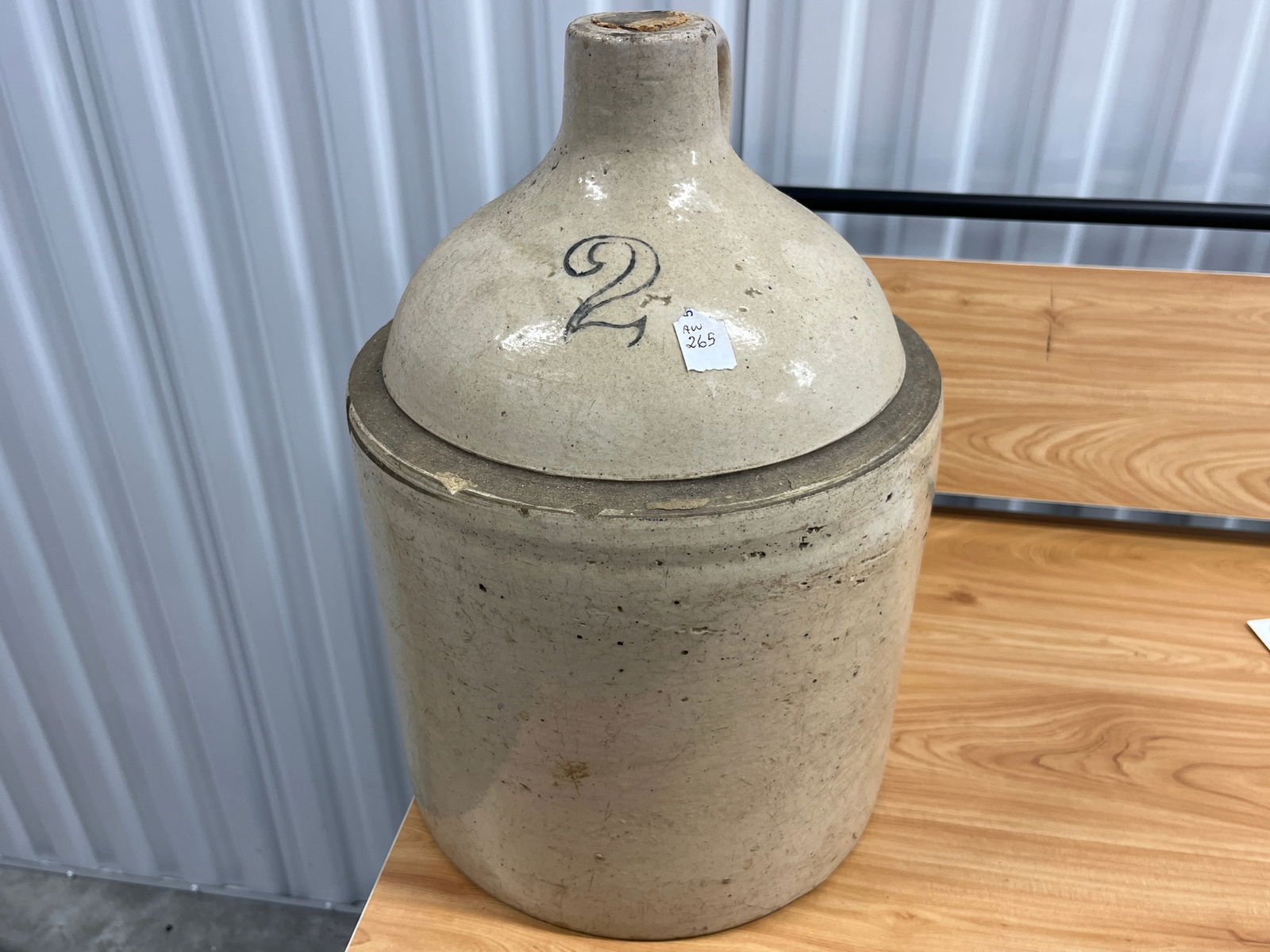 Antique Stoneware #2 Whisky Jug: Antique Stoneware #2 Whisky Jug, 13.5"h