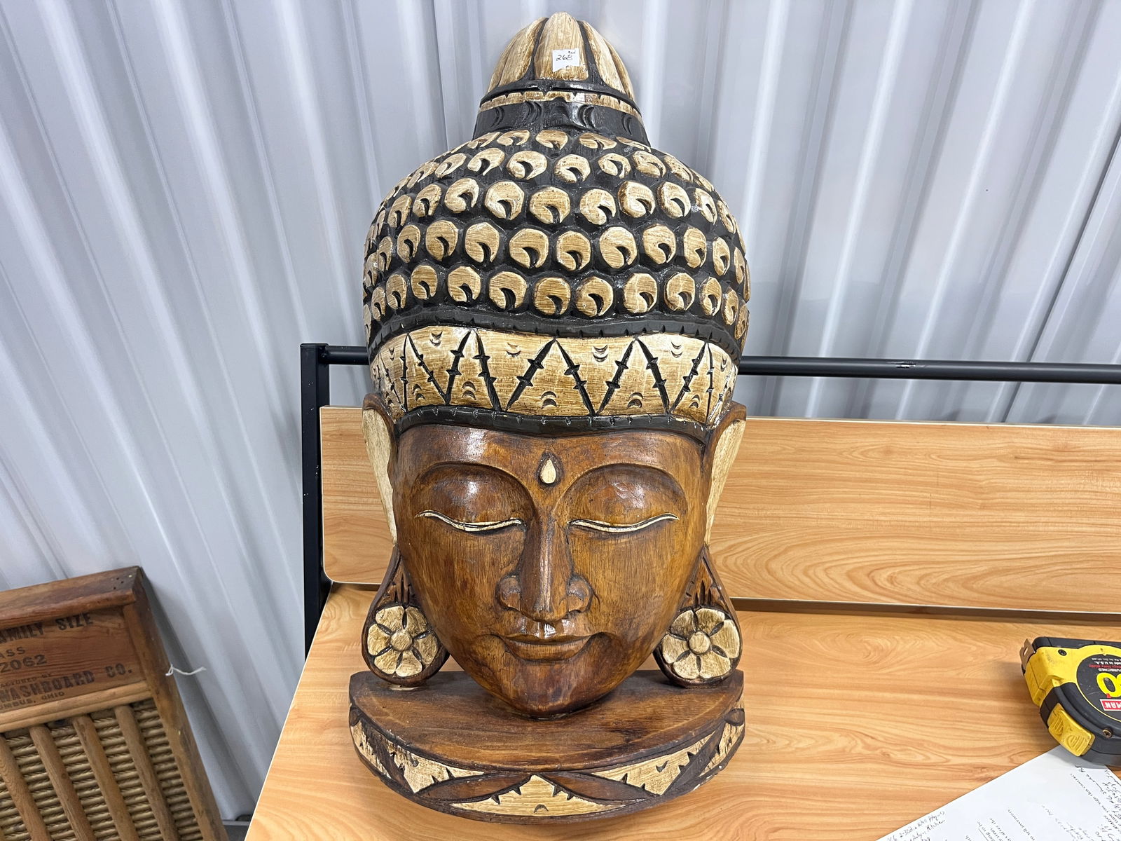 Wood Carved Bali Buddha Sculpture: Wood Carved Bali Buddha Sculpture, 20"h x 12"w