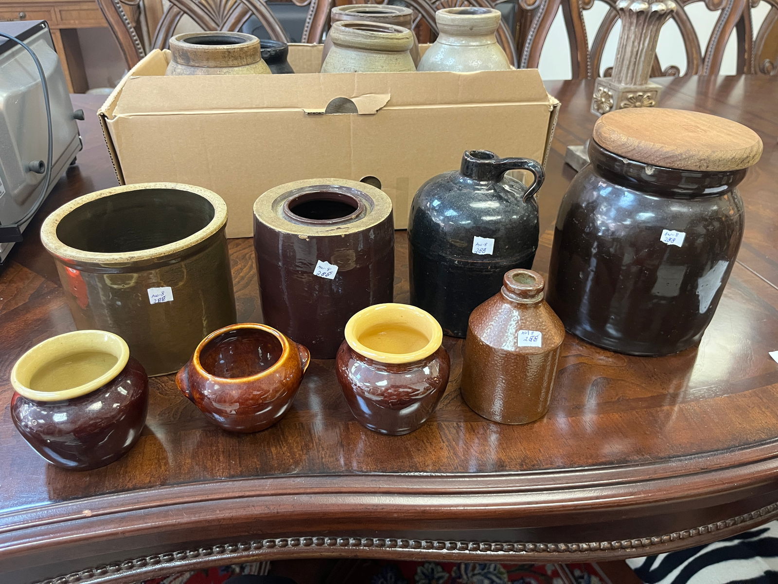 8-Assorted Antique Stoneware Crock Items (1 of 5)