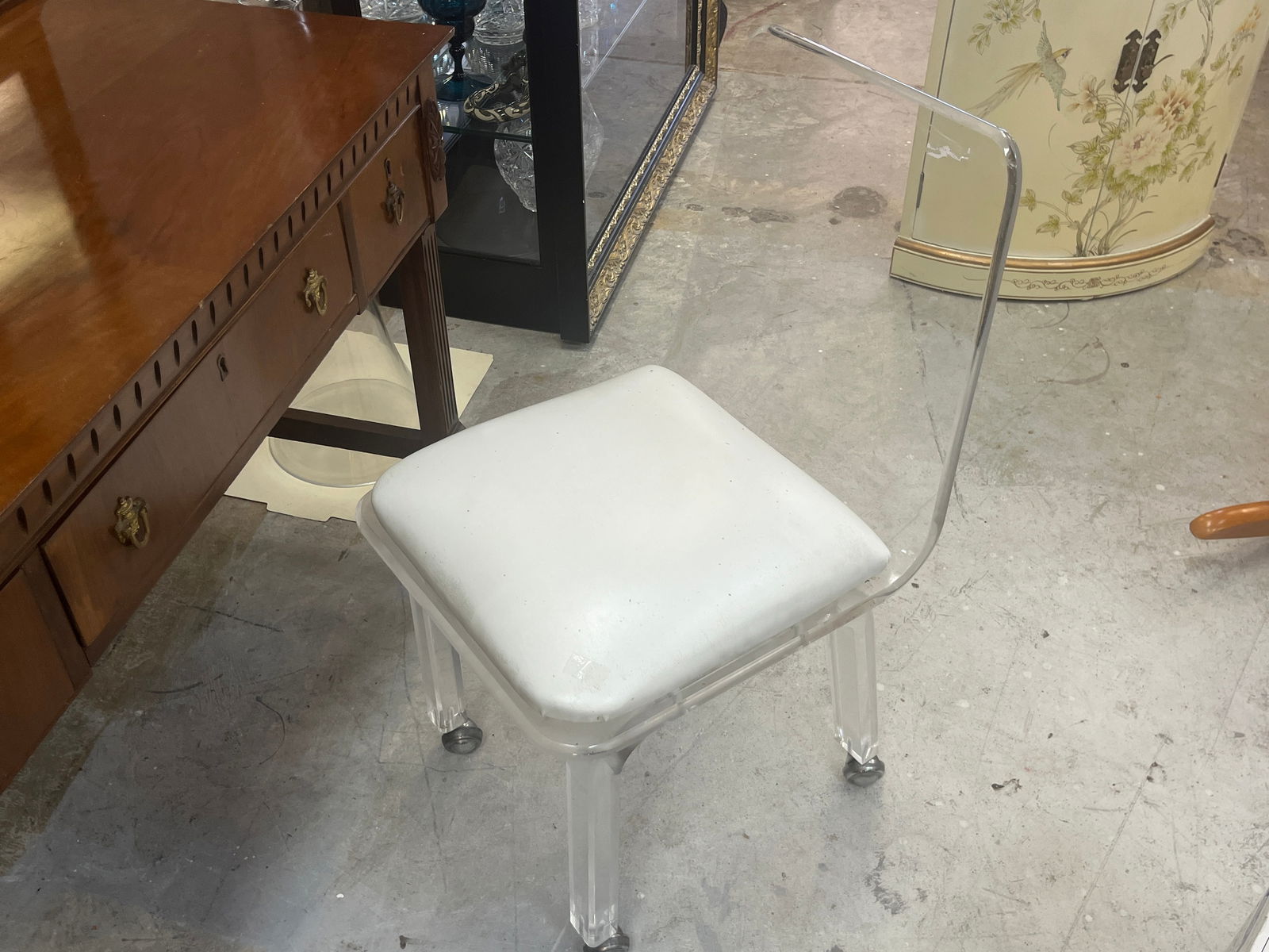 MCM Lucite Armless Chair (1 of 2)