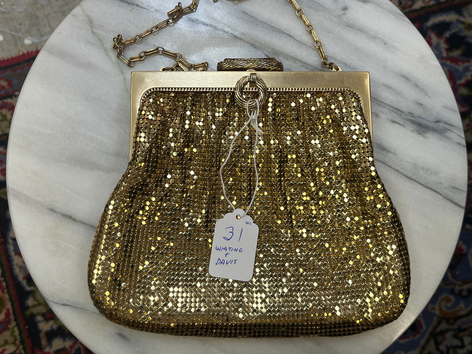 VTG Gold Sequin Handbag by Whiting & Davis Co. (1 of 3)
