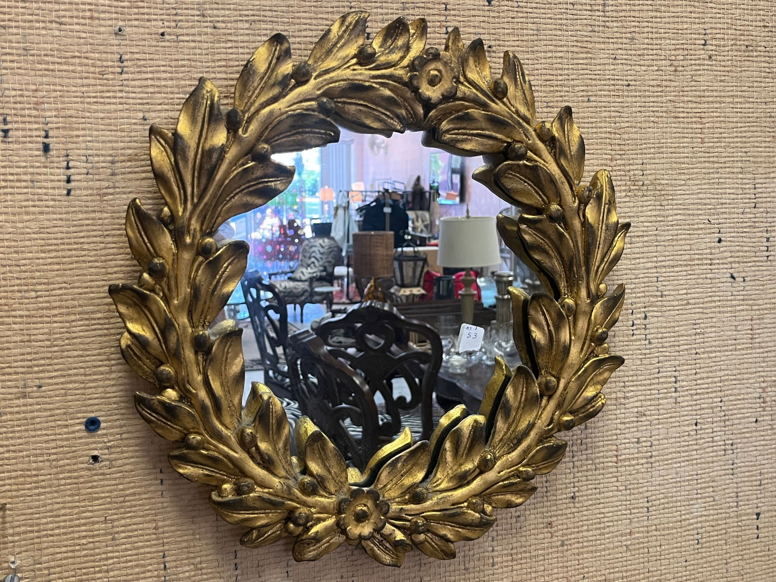 VTG Chelsea House Gold Leaf 16" dia. Wall Mirror: VTG Chelsea House Gold Leaf 16" dia. Wall Mirror