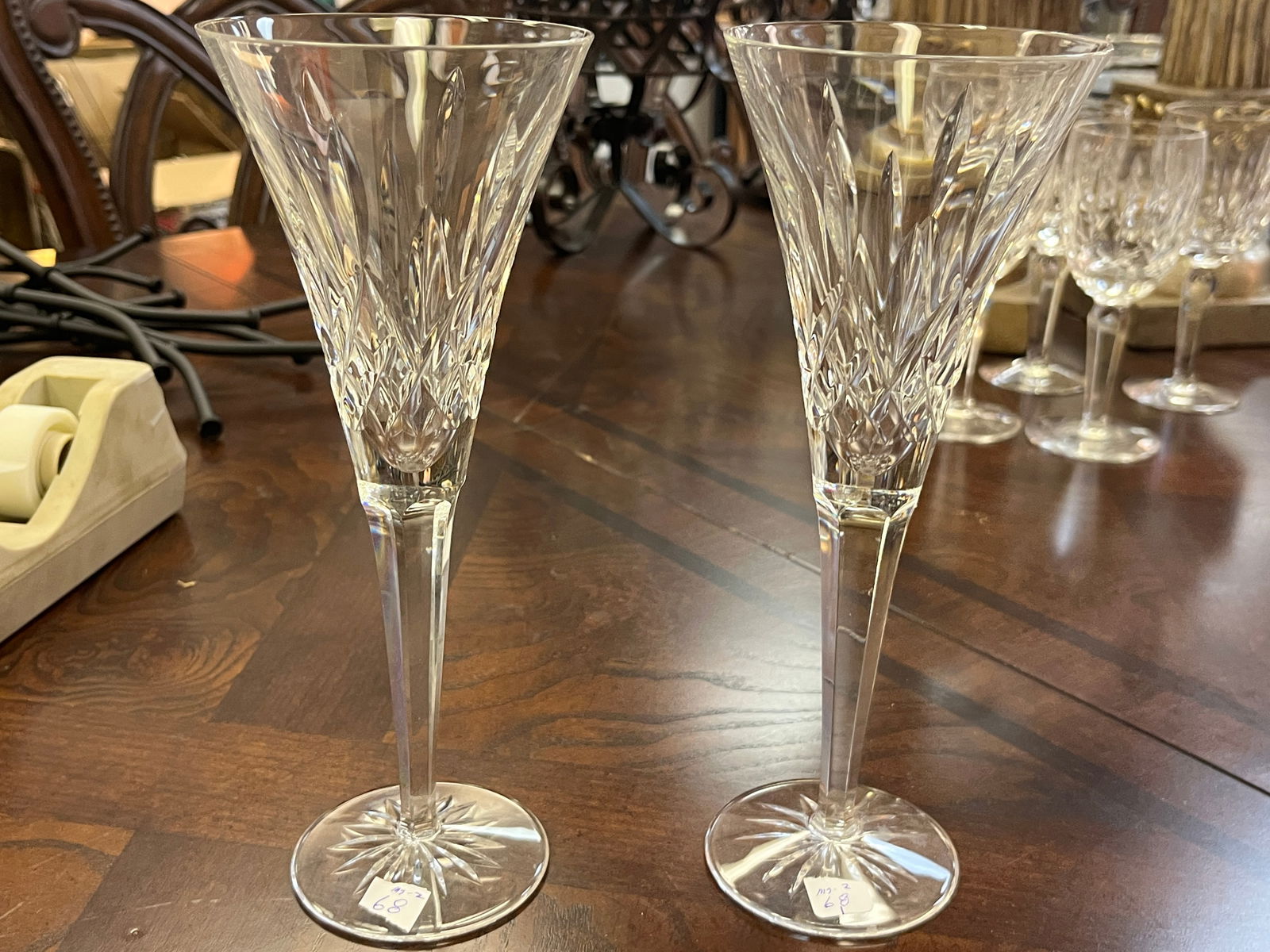 2-Waterford Lismore Crystal Champagne Flutes (1 of 3)