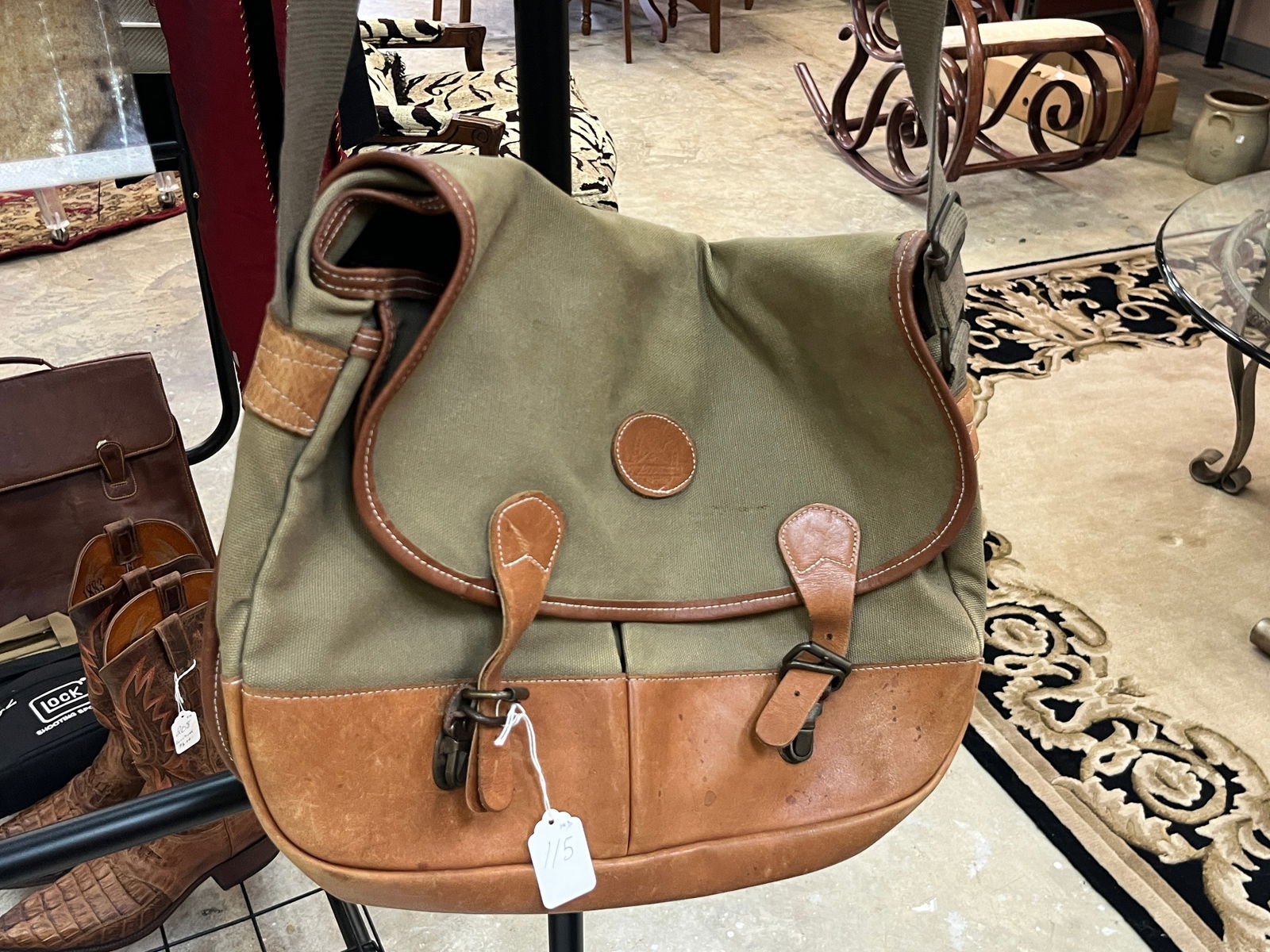 VTG Leather/Canvas 14x17 Bag (1 of 3)