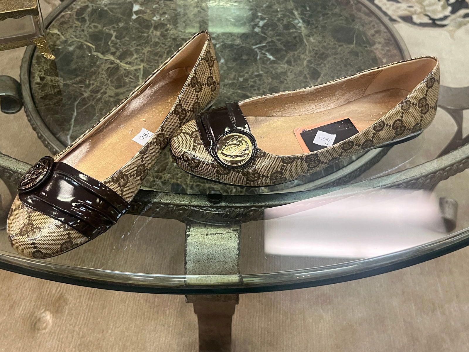 Gucci Navy Crystal Hysteria Ballet Flats (1 of 4)