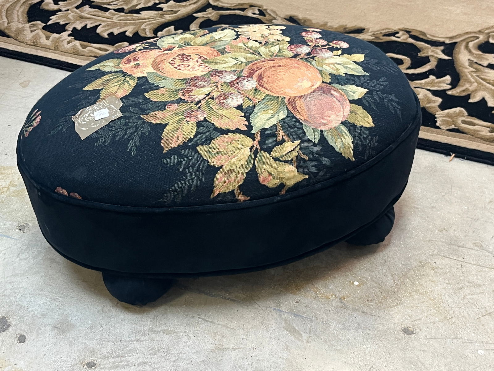VTG Tapestry Covered Footstool (1 of 3)